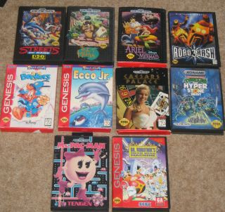 Newly listed SEGA GENESIS 10 GAME LOT WITH CASES
