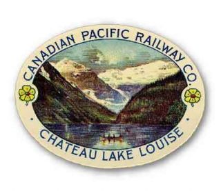 Canadian Pacific Railway Lake Louise Vintage Style Travel Decal 