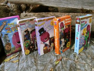 Lot of Five Kids Barney VHS Videos.