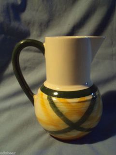NICE Vintage VERNONWARE Gingham PITCHER Art Pottery