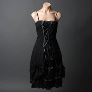 Goth Victorian Corset Petticoat Crochet Eyelet Dress