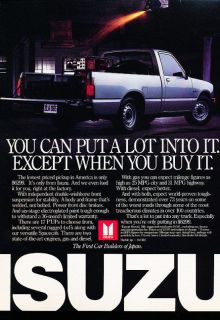 1987 Isuzu Pup Truck Pickup Classic Vintage Ad P84