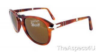 NWT PERSOL 714 SUNGLASSES FOLDING 96/33 SIZE 52 authentic and new 