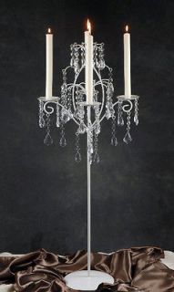   Candle Candelabra 4 arms with Crystals 36 wedding decor centerpiece