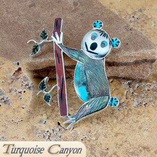 Zuni Inlay Koala Bear Pin & Pendant by Valerie Comosona SKU#223438