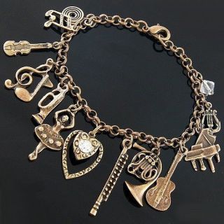   Great Musician Dancer Violin Piano Horn Music Note Charms Bracelet New