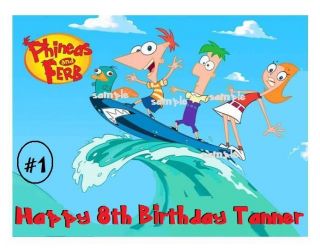 Phineas and Ferb Edible Cake/Cupcake/Cookie Toppers