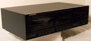 VINTAGE PIONEER DUAL STEREO CASSETTE RECORDER MODEL CT W300 MADE IN 
