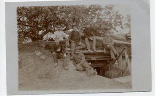 P1181 WW1 GERMAN HIDE OUT UNDERGROUND BUNKER RPPC MILITARY