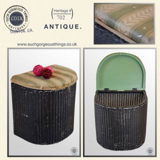 Lloyd Loom Antique Linen Washing Basket Art Deco c1930 Lusty Classic 