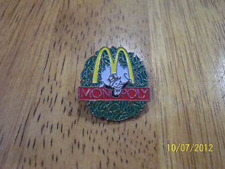   Monopoly Hat pin, fast food, advertising hat pins, restaurants