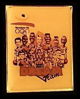   Olympic Pin Badge~1992~Bar​celona~Dream Team~ All 12 Players on Pin