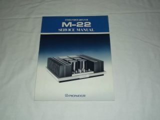 Pioneer M 22 Stereo Power Amplifier Original Service Manual X Rare
