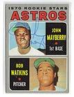1970 TOPPS #227 ASTROS ROOKIE STARS JOHN MAYBERRY SIGNED CARD AUTO