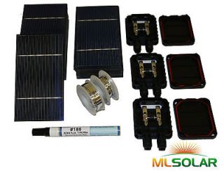 125 WHOLE 3x6 Solar Cell Solar Panel KIT Tabbing, Bus, Flux, Junction 