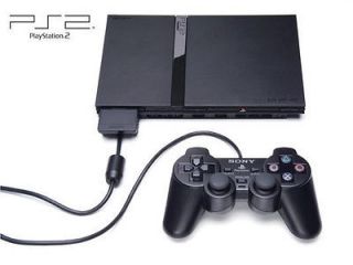 Sony PlayStation 2 Slim Charcoal Black System Console (NTSC) COMPLETE 