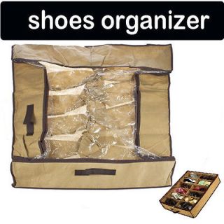 12 Pairs SHOE Storage Organizer Holder Shoes ORGANISER BAG Box Fabric 