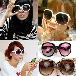Fashion Womens Sunglasses UV 400 Plastic Big Frame Eyewear Stylish 