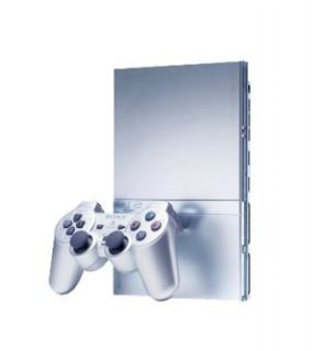 Sony PlayStation 2 Slim Satin Silver Console (NTSC   SCPH 79001SS)
