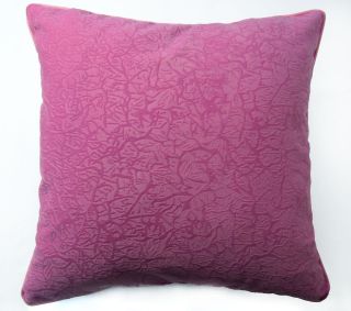 EU102 Fuschia Plant Leaf Velvet Style Sofa Cushion Cover/Pillow Case 