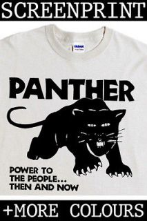 Black Panther Party T Shirt Screenprint 9 Colours Blaxploitation 