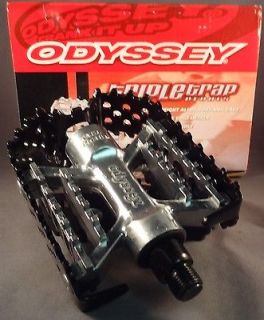 Odyssey Triple Trap Pedals Black & Silver 9/16 for Racing Old School 