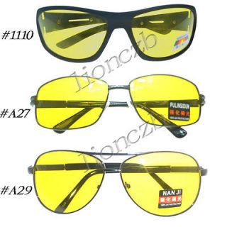 Polarized UV Sunglasses Night Vision Driving Glasses Yellow lens