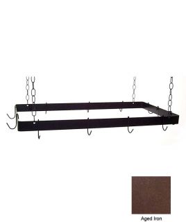 36 Butchers Hanging Pot Rack With 12 Hook   Aged Iron