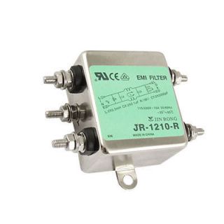 Silver Tone Case 10A AC 115/250V Power Line EMI Filter