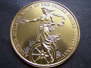 1967 80th NATIONAL AAU CONVENTION Gold Aluminum Doubloon