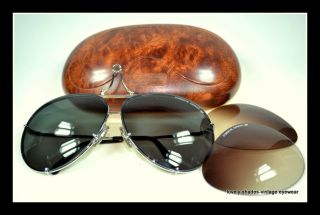   PORSCHE DESIGN by CARRERA 5623 AVIATOR Silver Sunglasses NewOS S M