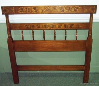 Antique vintage pair of twin maple poster beds