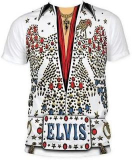 Elvis Presley Eagle Jumpsuit Rock Gold Costum Licensed Adult T Shirt 