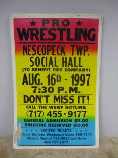 pro wrestling posters in Vintage Sports Memorabilia