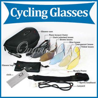   Riding Bicycle Bike UV400 Sports Sun Glasses Eyewear Goggle + 5 Lens