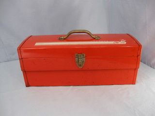 Vintage Retro 60s Red SPEED RACER Metal Tool Box