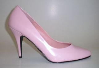 Pink Patent Pumps 50s Pinup Heels 80s Bridesmaid Costume Shoes Size 