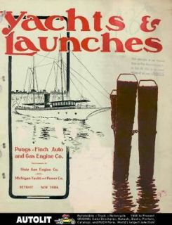 1905 Pungs Finch Gas Power Boat Marine Engine Brochure