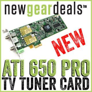 New ATI Theater 650 PRO Dual TV Tuner Card Digital PCI e Low Profile 