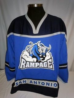   Antonio Rampage AHL SP Authentic On Ice Game Issued Blue Hockey Jersey