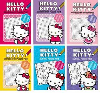   KITTY WORDSEARCH OR SUDOKU PUZZLE PAD TRAVEL BOOK WITH ANSWERS ag