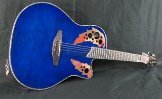   CC44 Celebrity Acoustic Electric Guitar QUILTED MAPLE BLUE BURST top