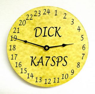   HAM RADIO OPERATORS 24 HOUR WALL CLOCK WITH YOUR NAME AND CALL SIGN