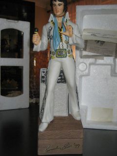 COLLECTIBLE ELVIS 77 DECANTER/MUSIC BOX WITH CERTIFICATE OF 