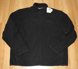 NWT Mens TIMBERLAND Black Fleece Zip Up Crew Neck Jacket Coat Size XXL 