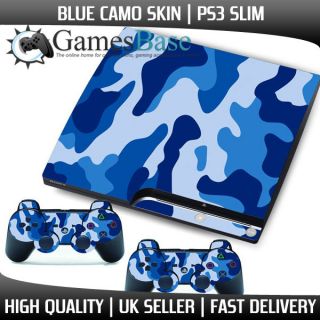   Playstation 3 Slim Skin + 2 Camo Controller Skins   PS3 S #6
