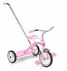 Radio Flyer Girls Classic Pink Tricycle Push Handle