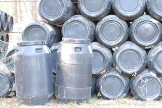   gallon plastic drum rain barrel pickle barrel  ships to northeast US