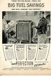 Newly listed 1948 Perfection Stove Co. Oil Heater Ad