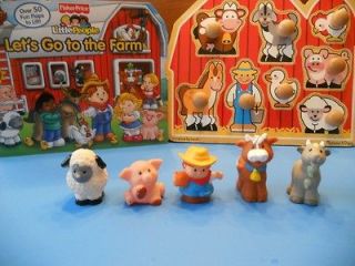   People Farm Figures and Board Book with Flaps + Melissa & Doug Puzzle